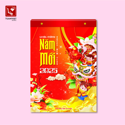 LỊCH BLOC 2025 TUANVIET BOOKS - Block lịch kích cỡ (24x35cm, 20.5x30.5cm, 17x24cm, 10x14.5cm) - Mẫu ngẫu nhiên