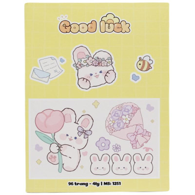 Tập Học Sinh Goodluck - 4 Ô Ly - 96 Trang 120gsm - Hải Tiến 1251 (Mẫu Bìa Giao Ngẫu Nhiên)