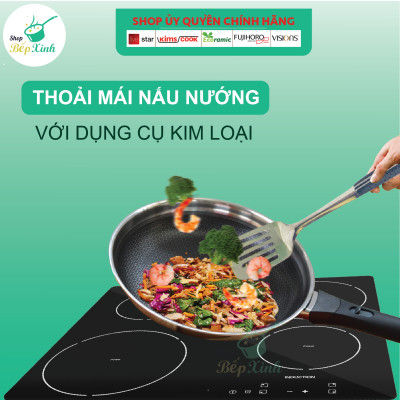 Bộ nồi xửng hấp T&K Kimscook hàn Quốc Blackcube 24CM,  3 lớp đúc liền inox 304 , siêu bền cào không xước