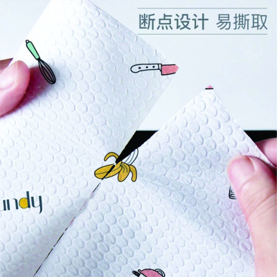 (Sử dụng 1500-2000 lần) Cuộn Khăn Giấy Lau Chén Dĩa Bếp Đa Năng Thấm Hút Dầu Dùng Một Lần, Siêu Dai Có Thể Giặt Và Sử Dụng Lại Họa Tiết Ngẫu Nhiên