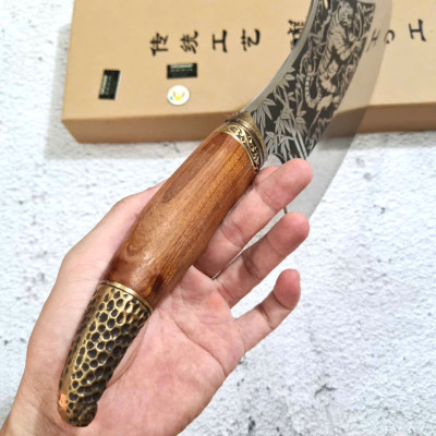 DAO BẾP - DAO THÁI CHẶT HOA VĂN HỔ MÃ A1 DT150 NT topcomshop vn