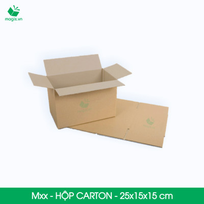 Hộp 25x15x15 cm - Combo 60 thùng hộp carton đóng hàng - tùy chọn chất lượng