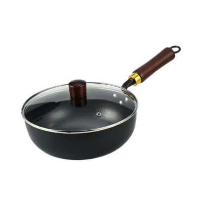 Chảo Sắt Lòng Sâu Chống Dính Phù Hợp Với Loại Bếp, Tay Cầm Cách Nhiệt Chống Bỏng, Chảo Nấu Ăn Tiện Lợi - HÀNG CHÍNH HÃNG MINIIN