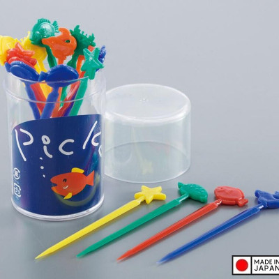 Hộp 20 tăm xiên trái cây hình cá biển Pick - Hàng nội địa Nhật Bản | Made in Japan