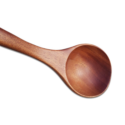 Muỗng Múc Canh Cỡ Nhỏ Mui Tròn Sâu - Vá Gỗ S3 Xà Cừ  ( 24 x 7 x 1 cm ) - Đồ Gỗ Nhà Bếp Thương Hiệu Trường Sơn