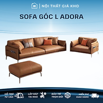 Ghế sofa băng bọc da Adora GK03 - Kích thước 2m5