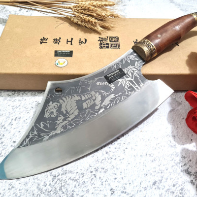 DAO BẾP - DAO THÁI CHẶT HOA VĂN HỔ DT150 ĐỘC 6996 topcomshop vn