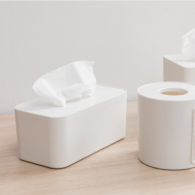 Hộp khăn giấy vuông,Tròn, chữ nhật sano inochi màu trắng sang trọng