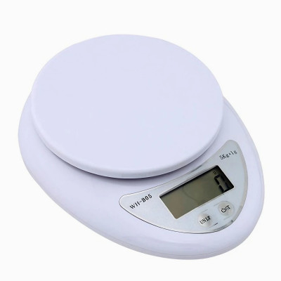 Cân điện tử GDA001 cân nhà bếp 5kg, chia thực phẩm, cân tiểu ly electronic Kitchen tặng kèm 1móc dán trong và pinAAA- Hàng chính hãng