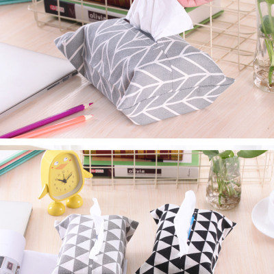 Vỏ bọc hộp giấy ăn vải canvas deco nhà xinh xắn GV04