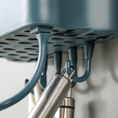 Ống đựng đũa thìa treo tường hình đám mây kèm móc treo khăn dụng cụ bếp