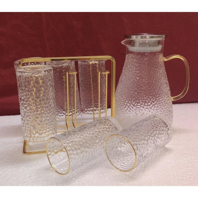 Bộ bình cốc thủy tinh chuywj nhiệt lên đến 400 độ C kèm giá úp cốc