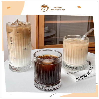 Cốc vân sọc đế kim cương sang trọng - Phù hợp cho quán cà phê, đa dạng nhu cầu