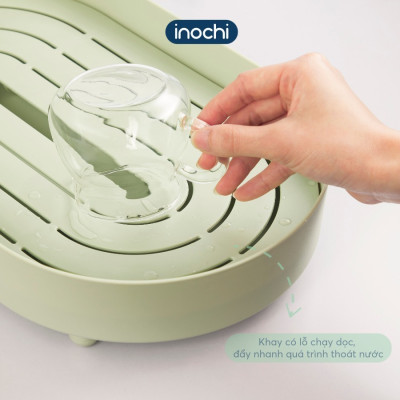 Khay úp cốc oval Inochi - Sano Tặng kèm hình dán sticker dễ thương