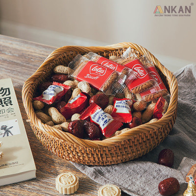 Rổ Đựng Trái Cây, Đồ Khô Chất Liệu Mây Tre Đan Thủ Công, Giỏ Đựng Đồ Decor Nhà Ăn, Phòng Khách