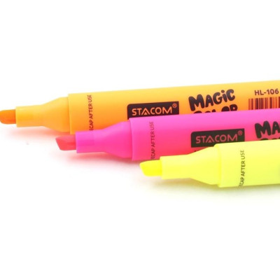 Vỉ 3 Bút Dạ Quang Stacom VHL106