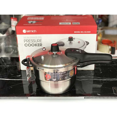 Nồi áp suất 3 đáy Inox 304 Elmich 22cm 5.5L EL3371 dùng bếp từ - Hàng chính hãng
