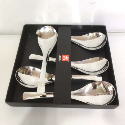  Sét 5 Thìa Đức Inox 304 Cao Cấp, Thìa Súp Sâu Lòng Màu Bạc Sang Trọng - Hàng Loại 1 - Chính Hãng MINIIN