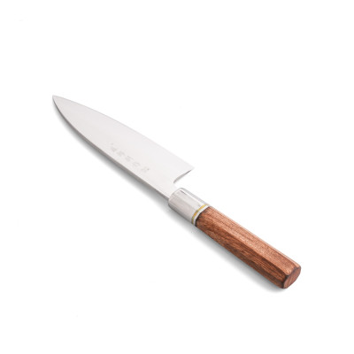 Dao Deba tay cầm gỗ 34cm - Thép không gỉ, cứng cáp, sắc bén - Chuyên thái thịt, phi lê cá - Cobihome