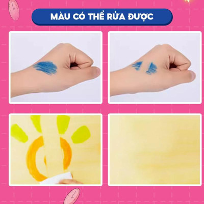 Hộp 24 Bút Sáp Màu Rửa Được Colorkit - Thiên Long SWCR-C003/AK