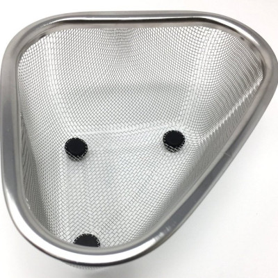 Rổ Inox Tam Giác Echo Metal Sâu 9cm Có Chân Đế Đứng Thông Minh - Hàng nội địa Nhật Bản