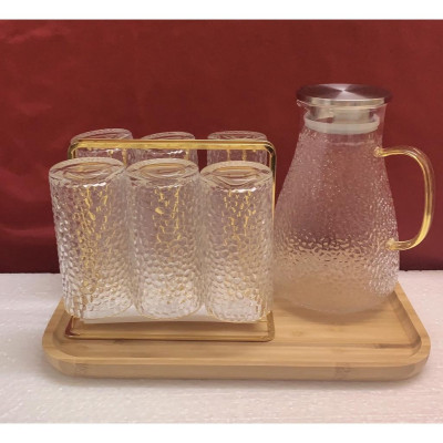 Bộ bình cốc thủy tinh chuywj nhiệt lên đến 400 độ C kèm giá úp cốc