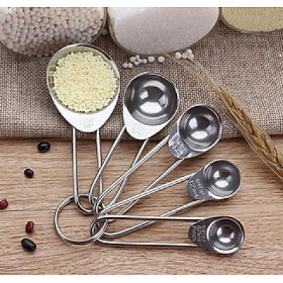 Combo bộ thìa đong inox 5 chiếc 