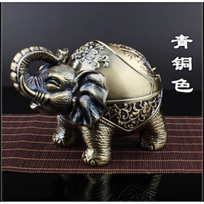 gạt tàn chú voi vòi cuộn đứng bằng đồng ( tặng sét 4 cọ vệ sinh vòi ám nội địa nhật )