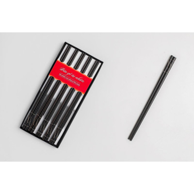 Hộp 10 đôi đũa mun ghép đen PHUSANG chất lượng cao không chất bản quản chống mốc thích hợp để đem đi tặng và dùng trong nhà hàng