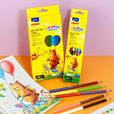 Hộp 6 Bút Chì Màu Hai Đầu - Double Ended Colored Pencils - Colokit CPC-C034