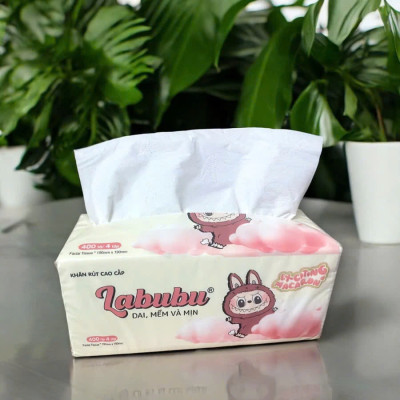 Phụ kiện nhà bếp -Combo 10 bịch giấy ăn Labubu 300 tờ  - 4 lớp / 1 gói siêu mềm mại siêu dai tiết kiệm và an toàn