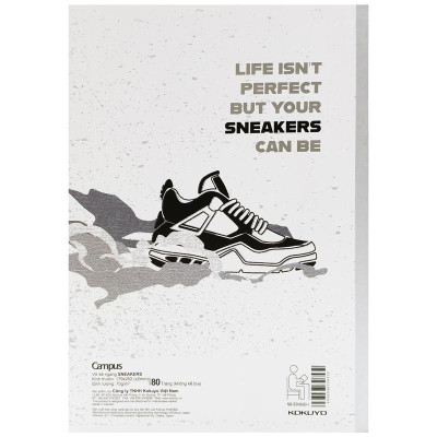 Combo 5 Tập Sneaker B5 Kẻ Ngang 80 Trang ĐL 70g/m2 - Campus NB-BSNK80 (Mẫu Sản Phẩm Giao Ngẫu Nhiên)