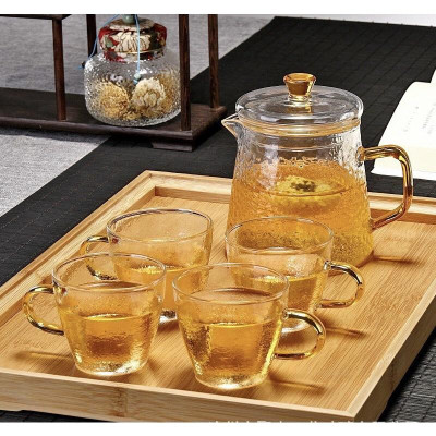 Bộ ấm chén thủy tinh pha trà chịu nhiệt cao cấp 600ml