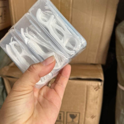 Hộp 50 Tăm Chỉ Nha Khoa Tăm Nhựa Nha Khoa Tiện Dụng Làm Sạch Răng