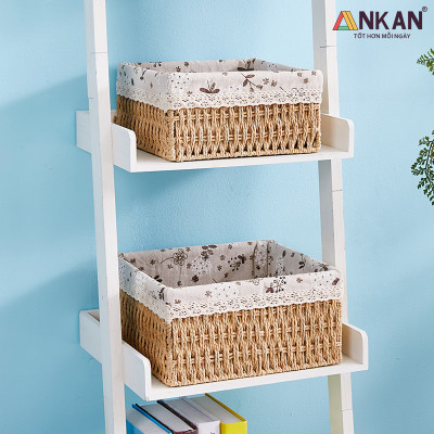 Rổ Mây Đựng Đồ, Giỏ Mây Cắm Hoa ANKAN Thích Hợp Đi Picnic, Đựng Phụ Kiện Chụp Ảnh, Sắp Xếp Đồ Dùng Trong Nhà