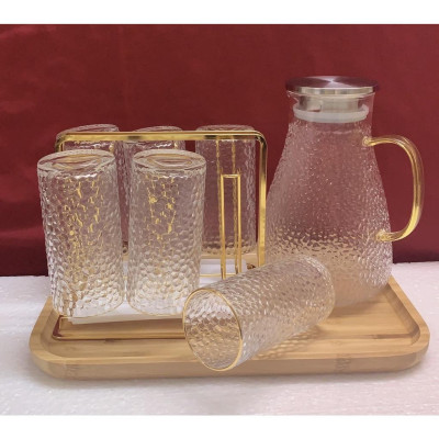 Bộ bình cốc thủy tinh chuywj nhiệt lên đến 400 độ C kèm giá úp cốc