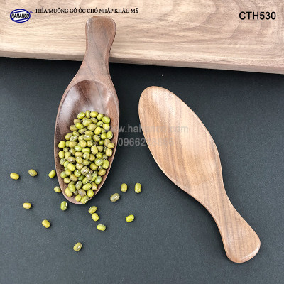 Muỗng xúc trà gỗ óc Chó siêu sạch - Trong văn hóa trà đạo Nhật Bản - decor trang trí, cafe, xúc gia vị - CTH530 - An toàn cho sức khỏe