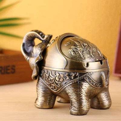 HÀNG CAO CẤP - gạt tàn chú voi đứng bằng đồng ( tặng sét 4 cọ vệ sinh vòi ám nội địa nhật )