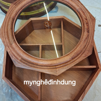 Khay mứt tết bằng gỗ hương đá đẹp long lanh 