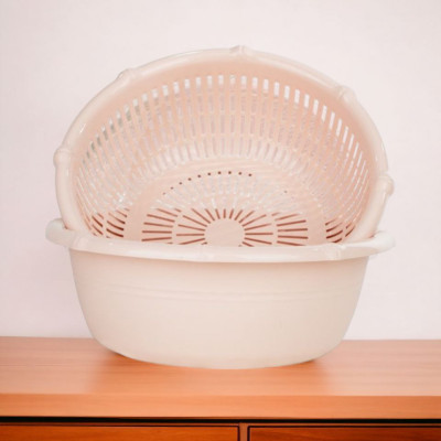 Bộ chậu rửa và rổ nhựa kiểu đốt trúc cao cấp nhiều size