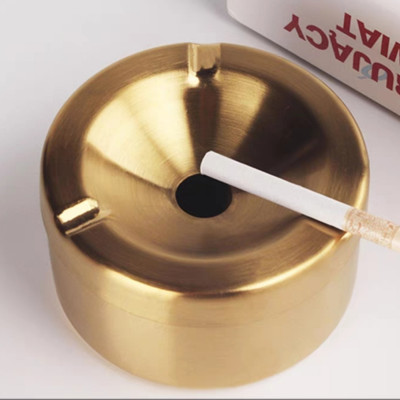 Gạt Tàn Thuốc Iá Dạng phễu Dáng Đẹp Cao Cấp Bằng Kim loại Inox 304 Mạ Vàng