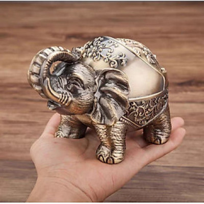 HÀNG CAO CẤP - gạt tàn chú voi đứng bằng đồng ( tặng sét 4 cọ vệ sinh vòi ám nội địa nhật )