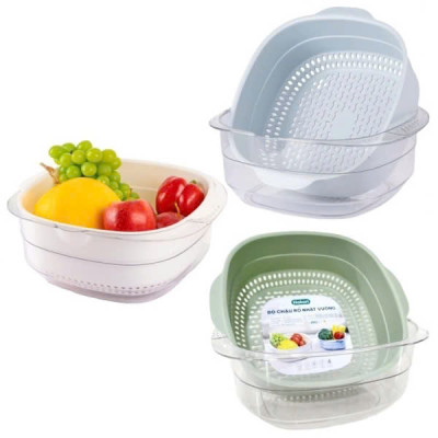 Bộ chậu kèm rổ đa năng Hokori Chính Hãng Việt Nhật Plastic