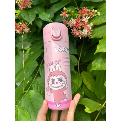 Bình giữ nhiệt LABUBU inox 304 nắp bật tiện lợi cho bé 500ml - giao họa tiết ngẫu nhiên