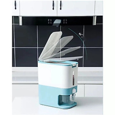 Thùng Đựng Gạo, Ngũ Cốc Thông Minh Kèm Cốc Vo Gạo 2in 1