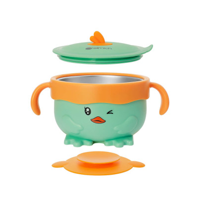Bát ăn cho trẻ em hình vịt inox 316 Elmich Babycare EL-0008VIT