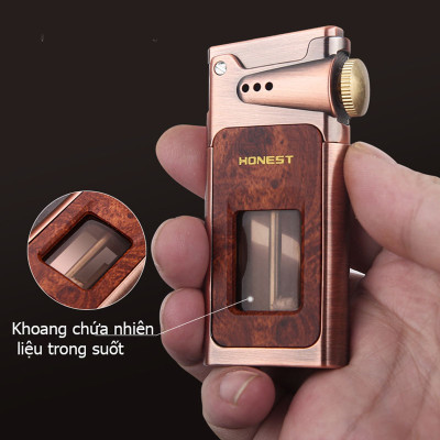 Vỏ Hột Quẹt Bật Lửa Xăng Đá Honest BCZ-805 Thiết Kế Lộ Thiên-Tặng Đá Lửa