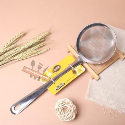 Dụng cụ Vợt dây lưới lọc bột lọc cặn cho dầu ăn và vớt hớt bọt loại lớn đáy sâu inox 304 cao cấp ( có nhiều size )