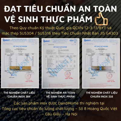 Set 05 đôi đũa inox 304 - 316 DandiHome 2020 chống trơn trượt, sang trọng, tinh tế