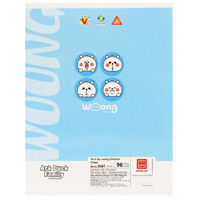 Tập Class Arkduck - 4 Ô Ly Vuông - 96 Trang 70gsm - Hồng Hà 0347 (Mẫu Bìa Giao Ngẫu Nhiên)